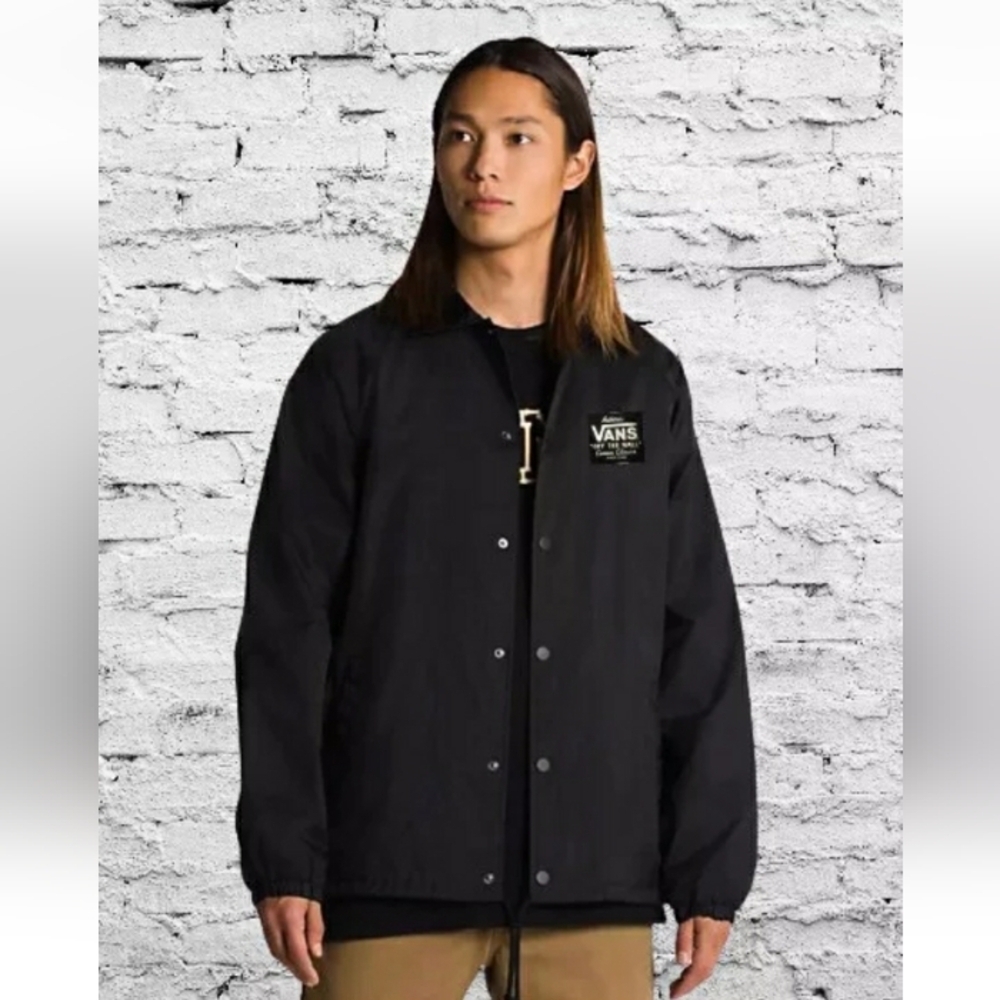 Vans Mens Torrey Coaches Jacket S Lined Windbreaker Skateboard Black 112